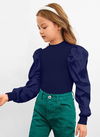 Blue Colour Fancy Stylish Western Wear Lycra Top Girls Wear Collection TINA 02